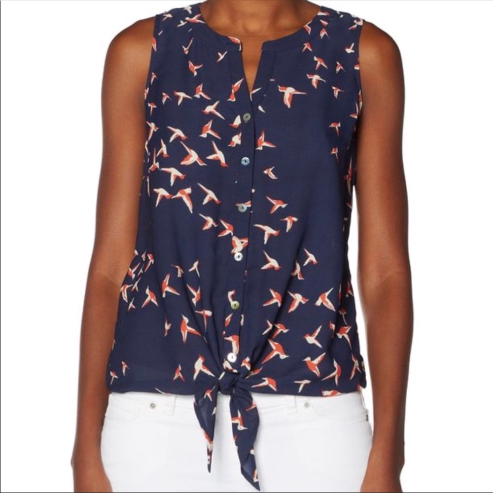 The Limited bird print sleeveless top